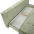 SCHLAFSOFA Flachgewebe Hellgrün Rückenkissen, Armlehnenkissen, Bettkasten, Schlaffunktion, Rücken echt, Liegefläche im Originalstoff  - Buchefarben/Hellgrün, KONVENTIONELL, Holz/Textil (204/75/100cm) - Carryhome