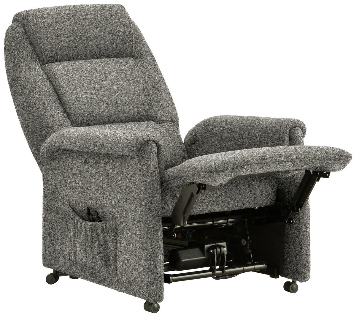 FERNSEHSESSEL in Flachgewebe Greige  - Greige/Schwarz, KONVENTIONELL, Kunststoff/Textil (69/105/82cm) - Himolla