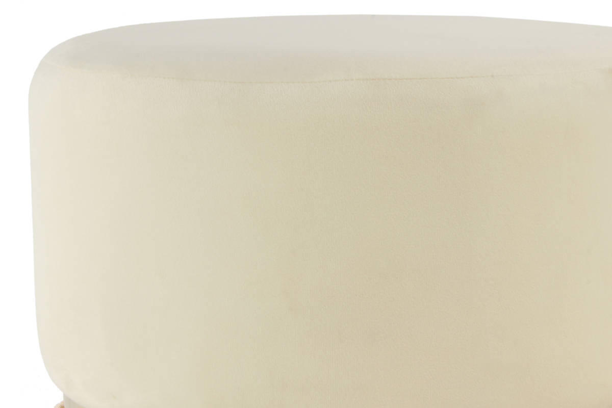 HOCKER in Metall, Textil, Holzwerkstoff Goldfarben, Champagner  - Champagner/Goldfarben, Basics, Holzwerkstoff/Textil (41/44,5/41cm) - Kayoom