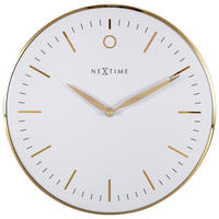 WANDUHR Weiß, Goldfarben 30/30/4,3 cm  - Goldfarben/Weiß, Basics, Glas/Metall (30/30/4,3cm) - Nextime