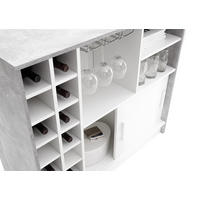 MASĂ DE BAR din metal, material pe bază de lemn 110/48/100 cm   - gri deschis/alb, Modern, metal/material pe bază de lemn (110/48/100cm) - MID.YOU