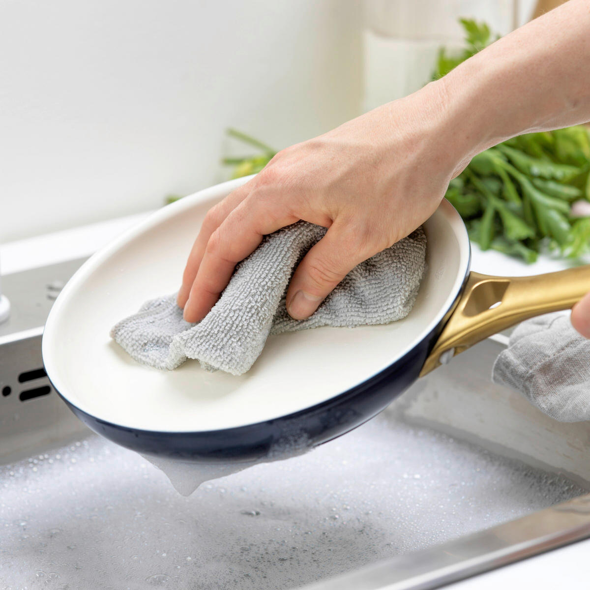 KOCHTOPFSET Padova Reserve 6-teilig  - Goldfarben/Weiß, Basics, Glas/Metall - GreenPan
