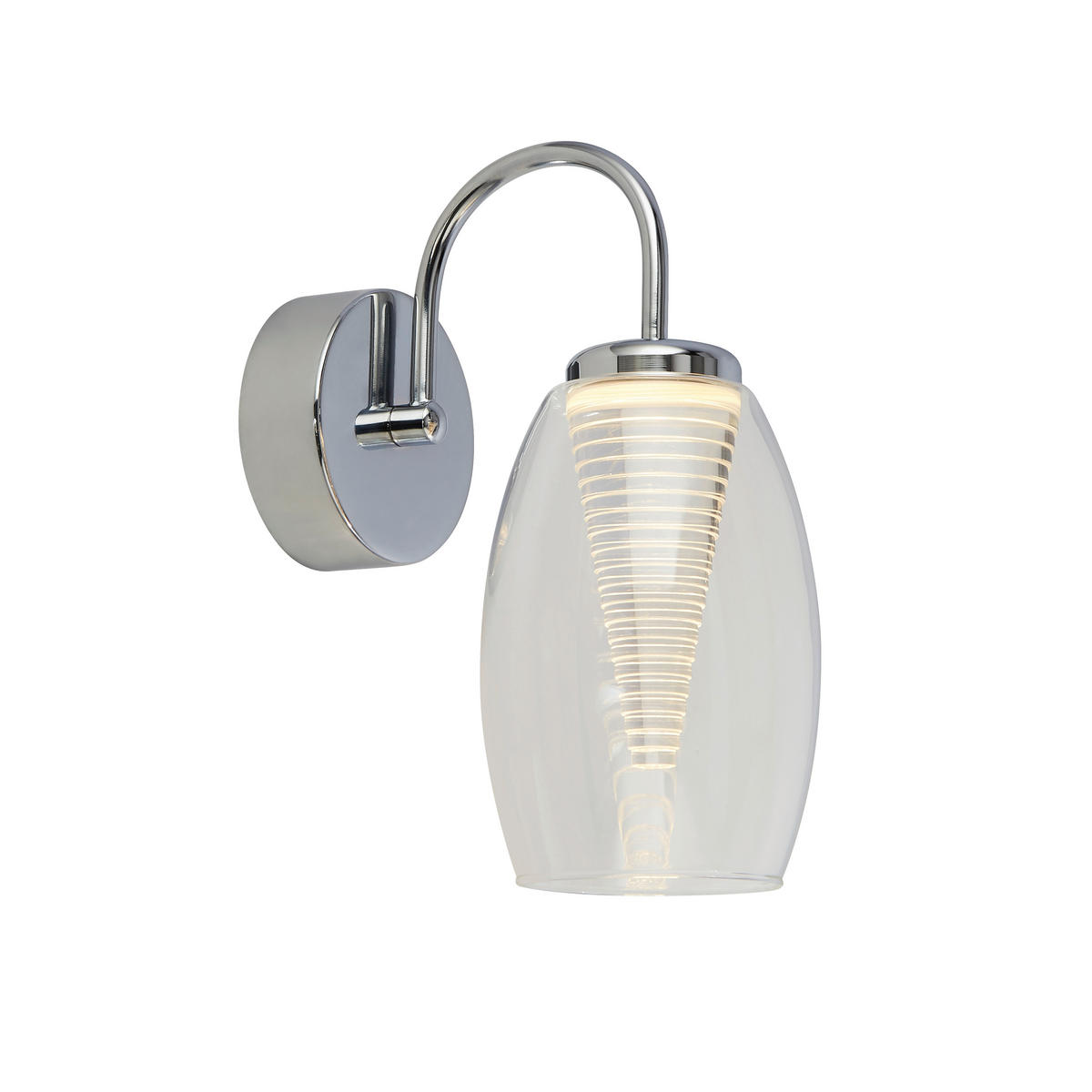 LED SVJETILJKA ZIDNA Cyclone  - boje kroma, Basics, staklo/metal (11.5/20/26.5cm)