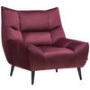 SESSEL Mikrofaser Weinrot    - Weinrot/Schwarz, Design, Textil/Metall (100/104/99cm) - Xora