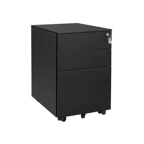 ROLLCONTAINER Schwarz  - Schwarz, Basics, Metall (39/60/52cm) - Boxxx