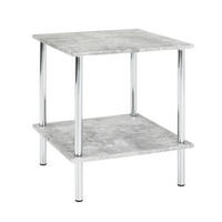 BEISTELLTISCH in Metall, Holzwerkstoff 39/39/45 cm  - Chromfarben/Grau, Basics, Holzwerkstoff/Metall (39/39/45cm)