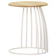 BEISTELLTISCH 40/40/50 cm Eiche massiv Eichefarben rund  - Eichefarben/Weiß, Design, Holz/Metall (40/40/50cm) - Landscape