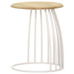BEISTELLTISCH 40/40/50 cm Eiche massiv Eichefarben rund  - Eichefarben/Weiß, Design, Holz/Metall (40/40/50cm) - Landscape
