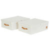 AUFBEWAHRUNGSBOXEN-SET Premium  - Beige, Basics, Textil (50/33/16cm) - Store It
