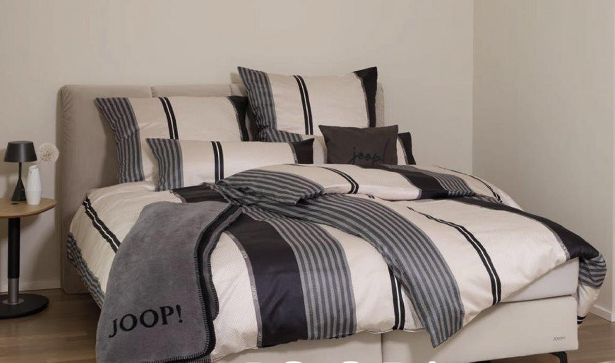 POSTELJINA S DVA LICA 200/200 cm  Herringbone Stripes  - crna, Konvencionalno, tekstil (200/200cm) - Joop!