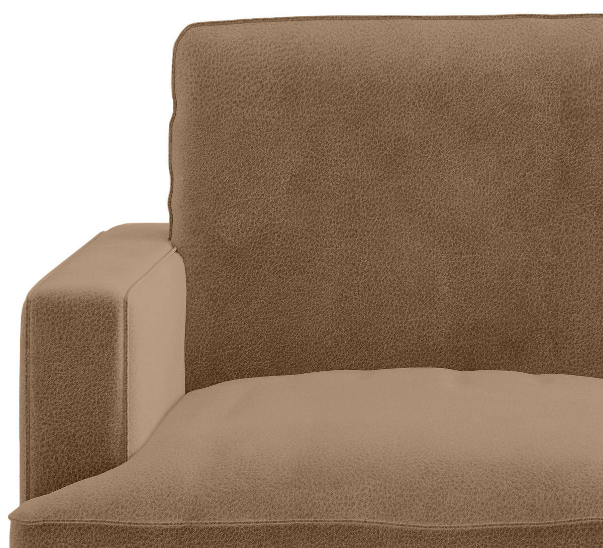 ECKSOFA in Flachgewebe Braun  - Dunkelgelb/Schwarz, Design, Textil/Metall (250/202cm) - Livetastic