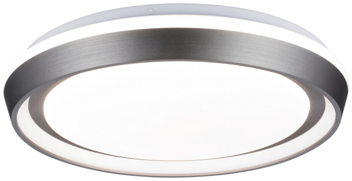 STROPNÉ LED SVIETIDLO, 38,5/7,5 cm  - antracitová, Design, kov/plast (38,5/7,5cm) - Novel