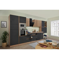 KÜCHENBLOCK 445 cm   in Grau, Eichefarben  - Eichefarben/Grau, Basics, Holzwerkstoff (445cm) - Respekta