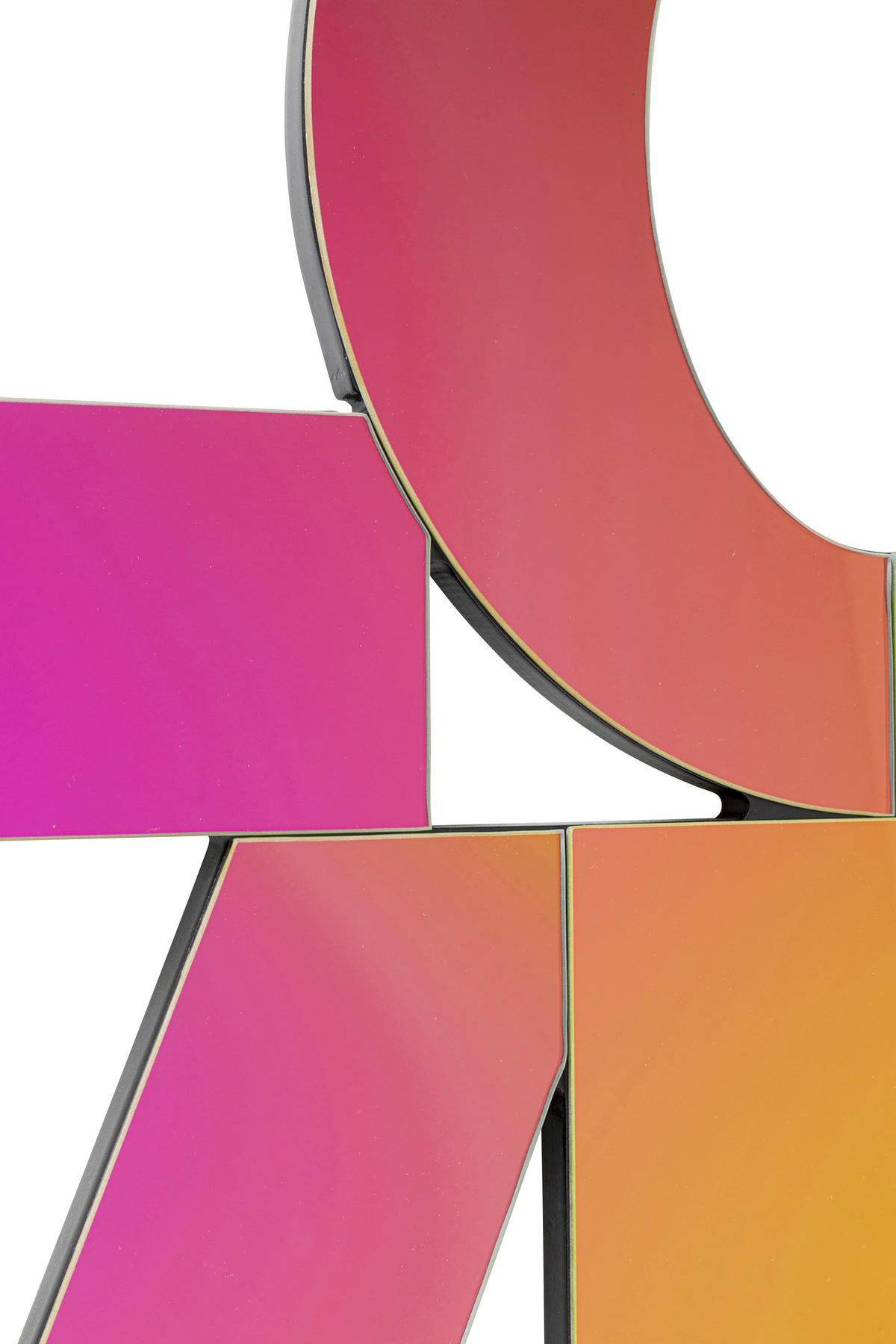 WANDDEKO Glas, Holzwerkstoff  - Pink/Orange, Design, Glas/Holzwerkstoff (90/90/2cm) - Kare-Design