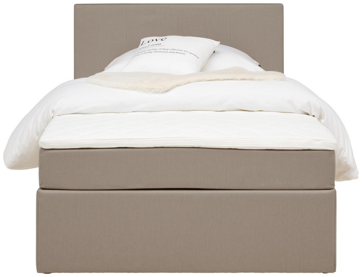 BOX-ÁGY 140/200 cm  homok  - fekete/homok, Konventionell, műanyag/textil (140/200cm) - P & B
