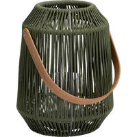 LED-LATERNE - Dunkelgrün/Anthrazit, Basics, Glas/Holz (39/50/39cm) - Stern