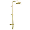 ÜBERKOPFBRAUSESET  - Goldfarben, MODERN, Metall (27,7/117/56,5cm)