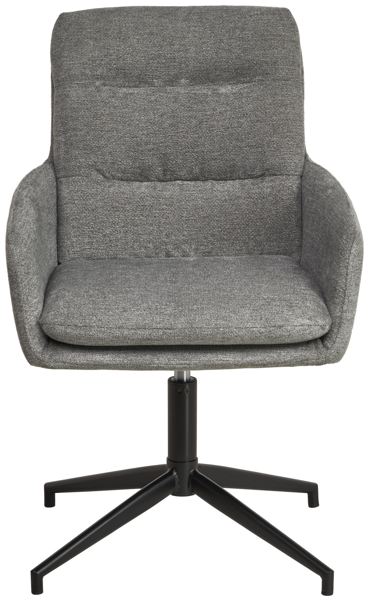 ARMLEHNSTUHL  in Eisen Leinenoptik  - Schwarz/Grau, Design, Holz/Textil (57/88/67cm) - MID.YOU