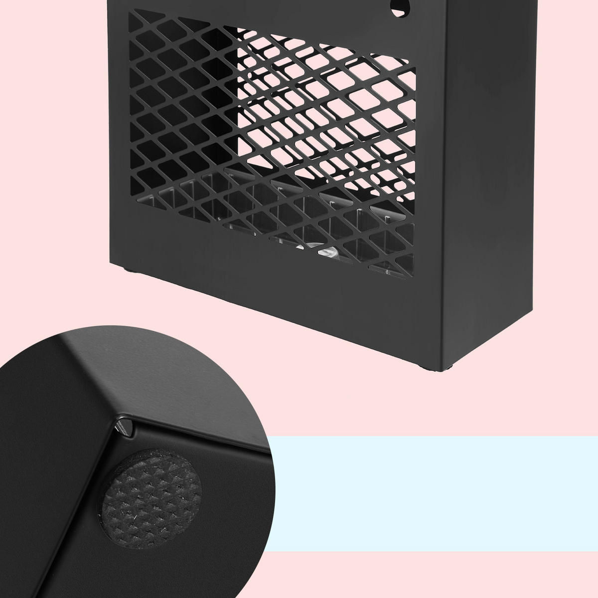 SCHIRMSTÄNDER Metall Schwarz  - Schwarz, Basics, Metall (28,5/41/12,2cm)