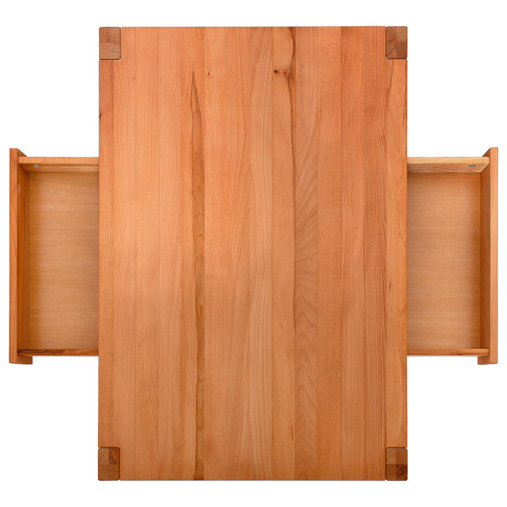 Thumbnail - Linea Natura Couchtisch, Buche, Holz, Kernbuche, massiv, 2 Schubladen, rechteckig, eckig, 70x47.5x110 cm, offenes Fach, ...