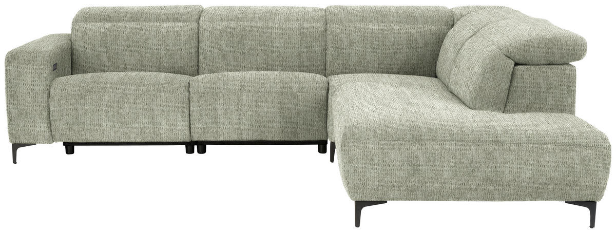 Freisteller von Pure Home Lifestyle ECKSOFA Olivgrün Flachgewebe.