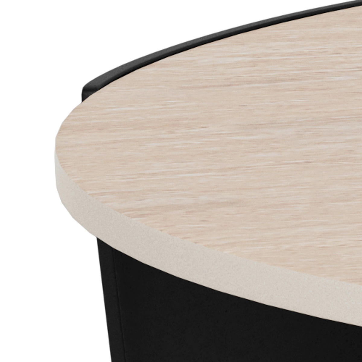 COUCHTISCH ALTEA 80/80/42 cm Schwarz, Beige  - Beige/Schwarz, Design, Keramik/Metall (80/80/42cm) - MID.YOU