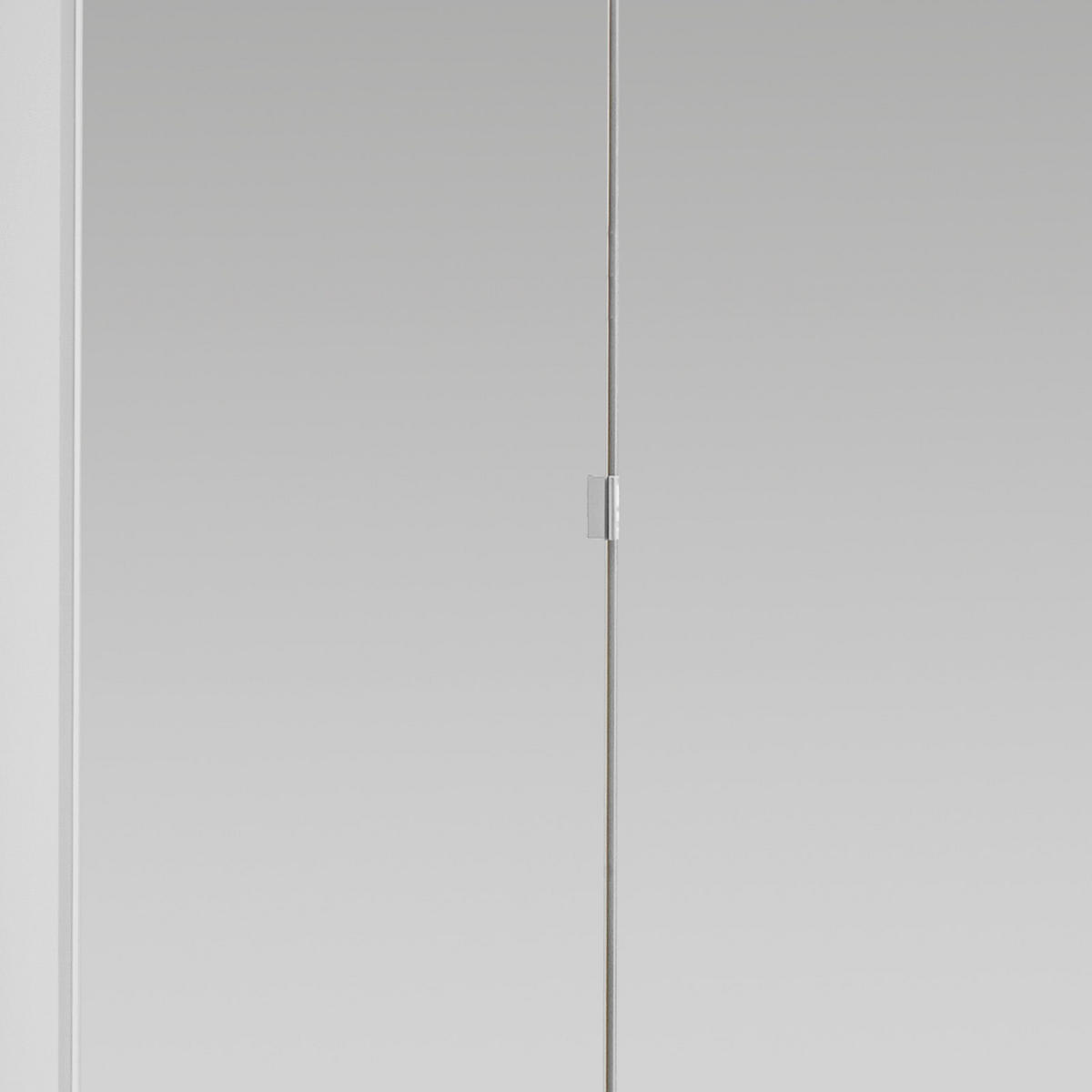 DREHTÜRENSCHRANK 180/199,5/58 cm 4-türig Weiß  - Alufarben/Weiß, KONVENTIONELL, Glas/Holzwerkstoff (180/199,5/58cm) - MID.YOU