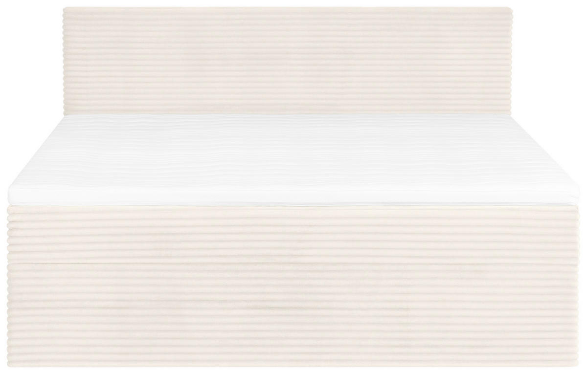 BOXBETT 180/200 cm  in Creme  - Creme/Schwarz, Basics, Holz/Kunststoff (180/200cm) - Livetastic