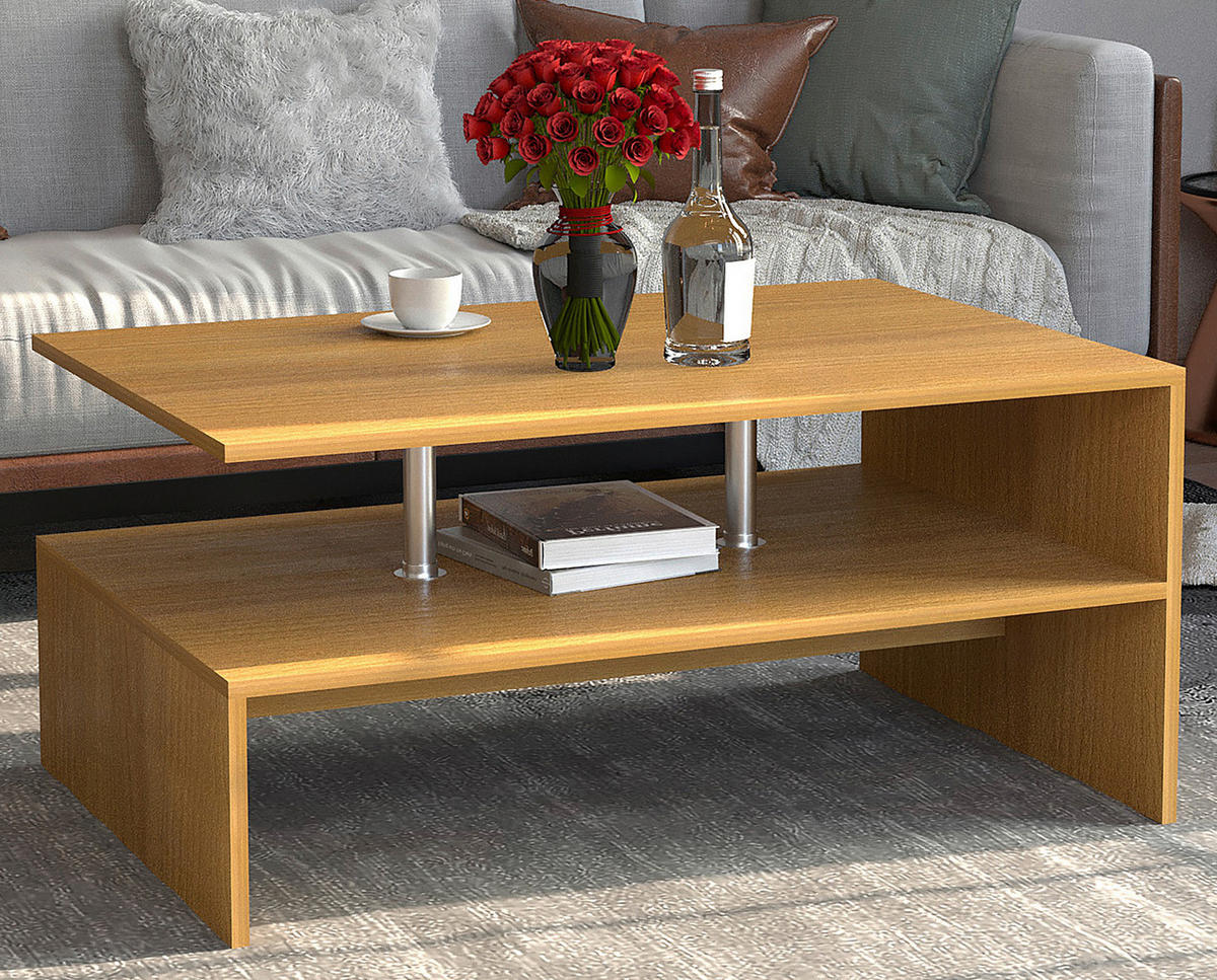 COUCHTISCH in Holzwerkstoff 90/60/42 cm  - Buchefarben, Design, Holzwerkstoff (90/60/42cm) - MID.YOU