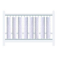 ZAŠTITNA OGRADICA ZA KREVET   - bijela/siva, Basics, tekstil (27/56cm)