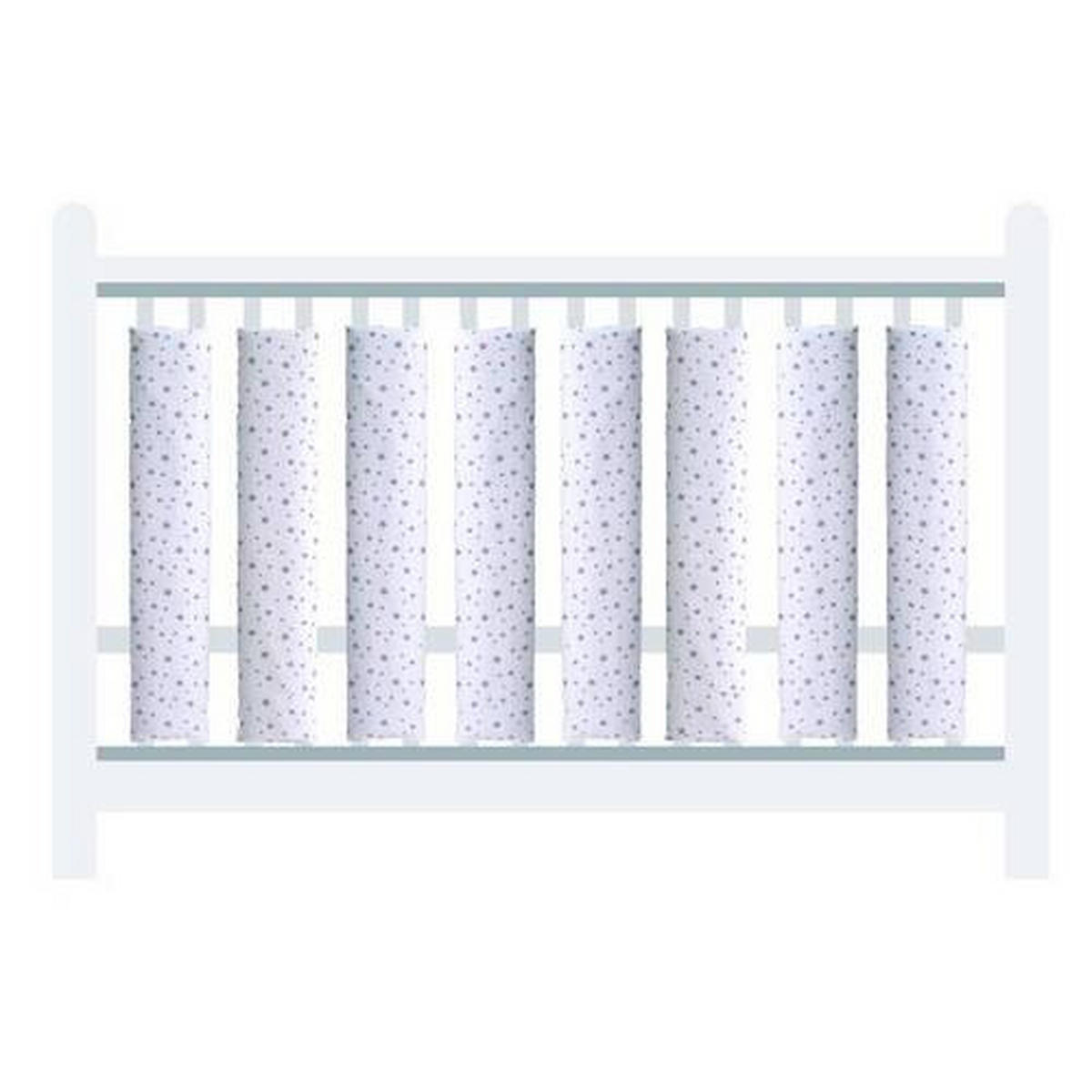 ZAŠTITNA OGRADICA ZA KREVET   - bijela/siva, Basics, tekstil (27/56cm)