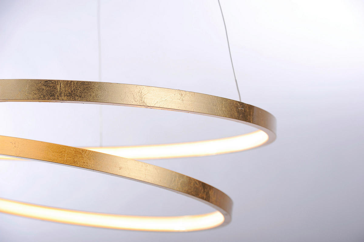 LUSTRĂ LED  - auriu, Design, metal (55cm)