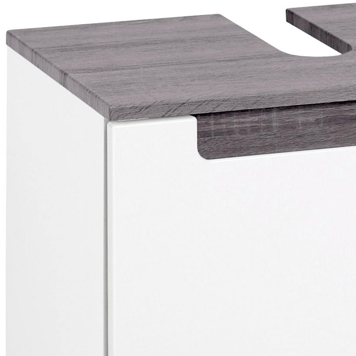 WASCHBECKENUNTERSCHRANK 60/40/35 cm  - Weiß/Silbereichenfarben, MODERN, Holzwerkstoff (60/40/35cm) - Held