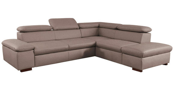 ECKSOFA inkl. Funktion Braun Flachgewebe  - Braun, KONVENTIONELL, Holz/Textil (272/226cm) - Cantus