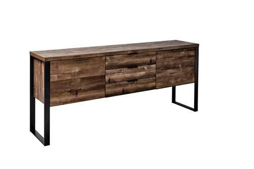 SIDEBOARD  in 180/76,2/39,5 cm  - Eichefarben/Anthrazit, Design, Holzwerkstoff/Metall (180/76,2/39,5cm)