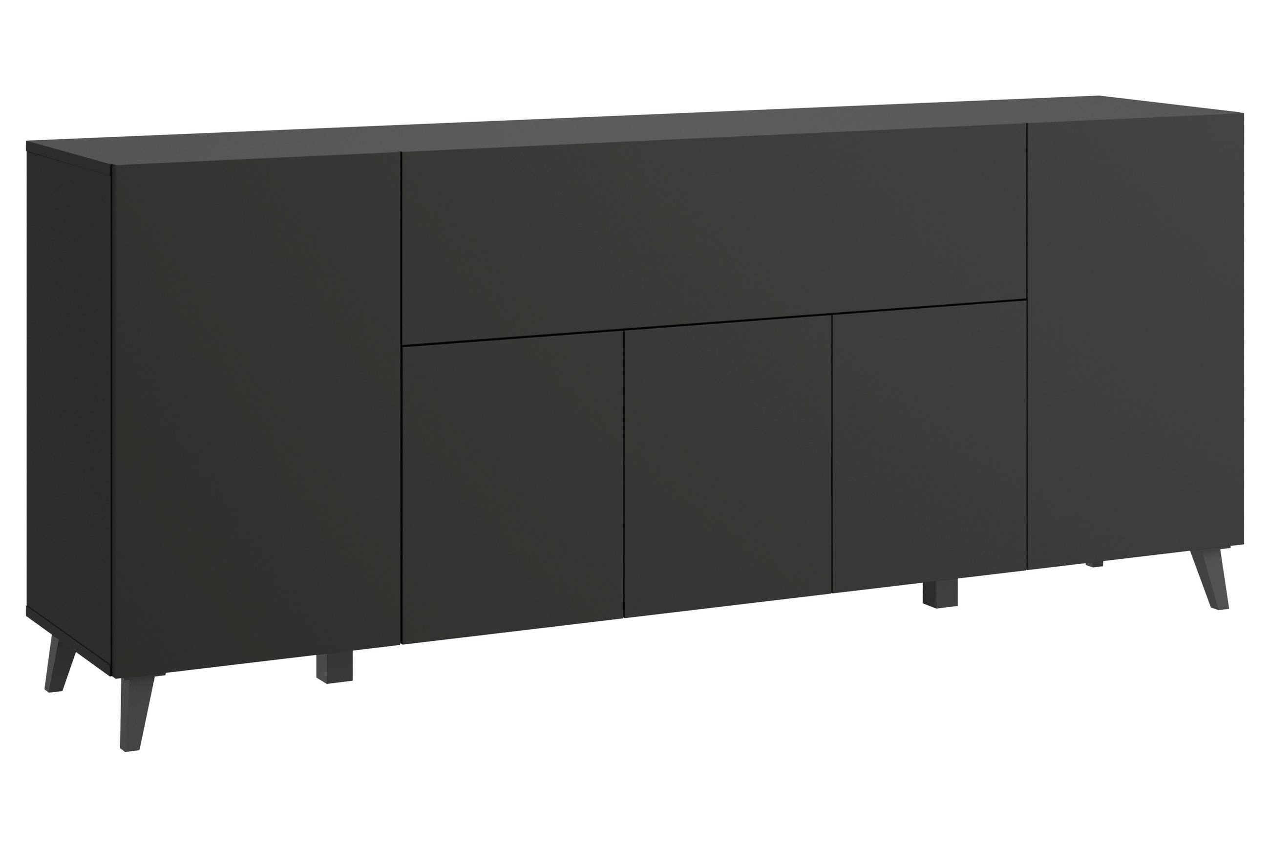 P & B SIDEBOARD Schwarz 180cm × 38cm × 76cm