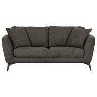 2-SITZER-SOFA Chenille Dunkelgrau  - Dunkelgrau/Schwarz, KONVENTIONELL, Textil/Metall (190/70/98cm) - Carryhome
