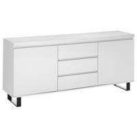 SIDEBOARD Austin  in 166/74/40 cm  - Schwarz/Weiß, Basics, Holzwerkstoff/Metall (166/74/40cm)