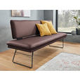 SITZBANK in Metall, Textil Schwarz, Dunkelbraun  - Dunkelbraun/Schwarz, Design, Textil/Metall (195/91/65cm) - Dieter Knoll
