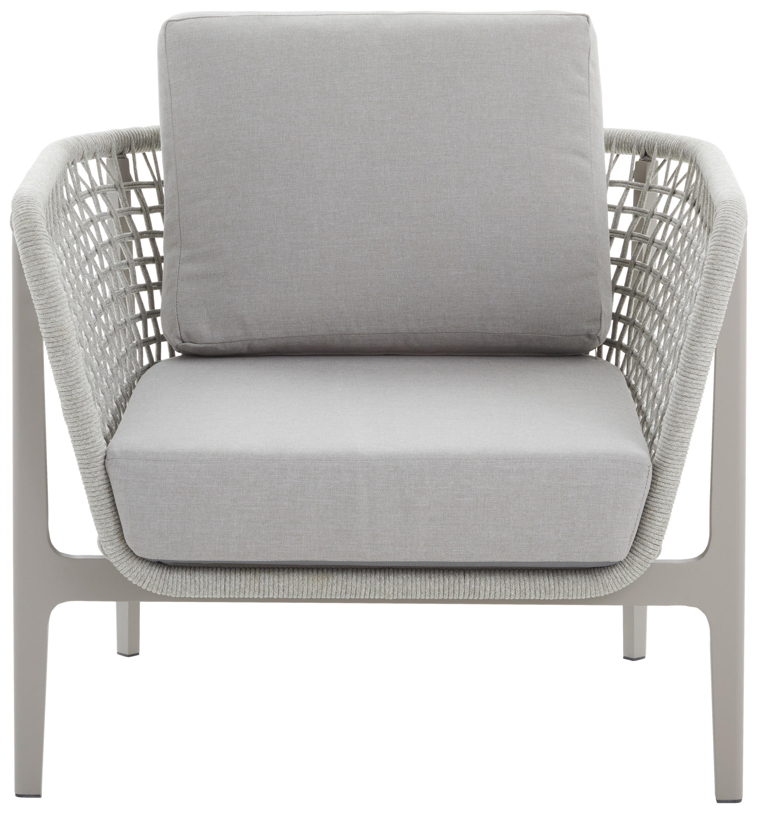 LOUNGESESSEL  - Champagner/Grau, Design, Textil/Metall (80/85/70cm) - Amatio