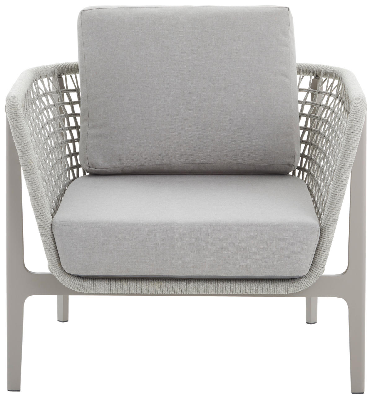 LOUNGESESSEL  - Champagner/Grau, Design, Textil/Metall (80/85/70cm) - Amatio