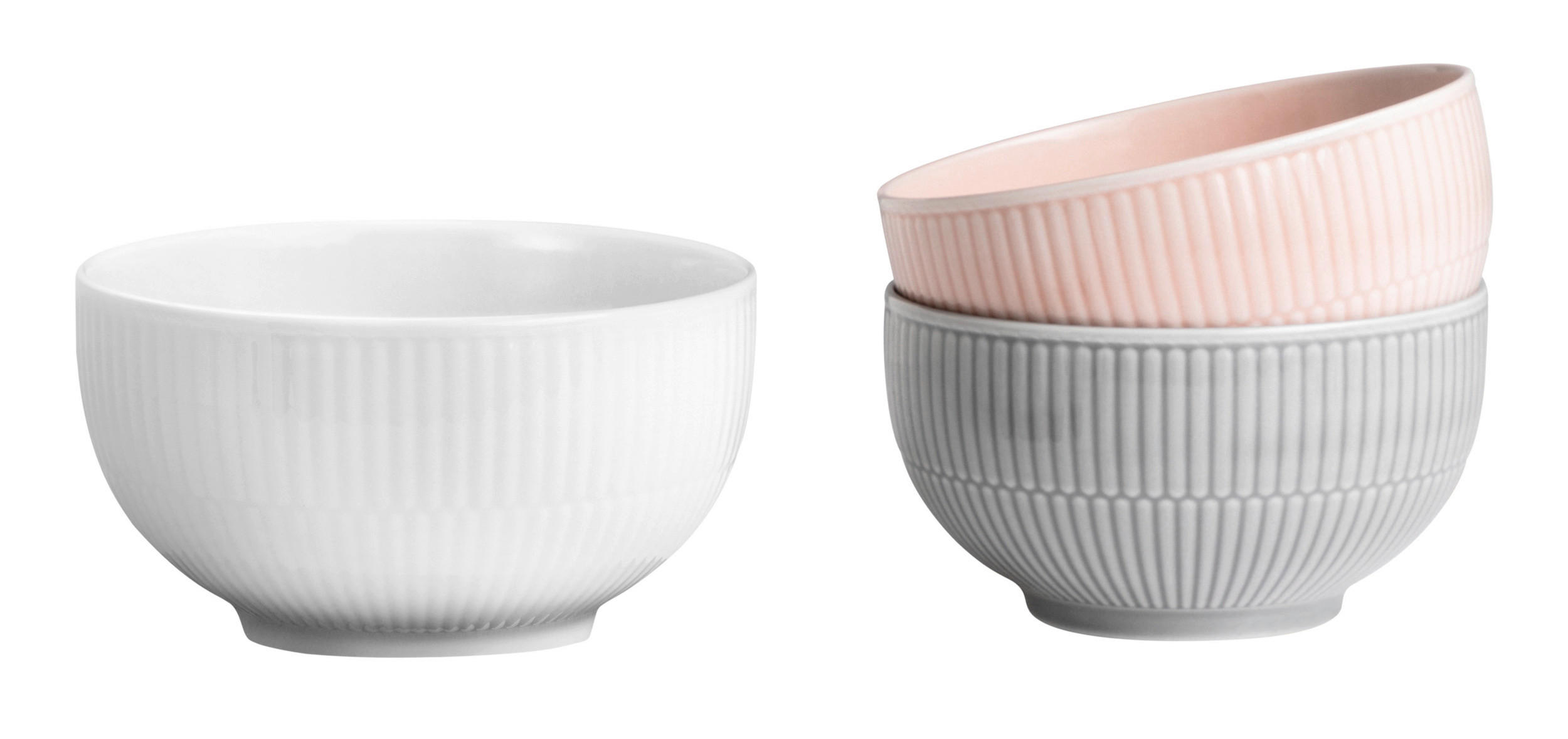 MÜSLISCHALENSET Amina  - Hellrosa/Weiß, KONVENTIONELL, Keramik - Seltmann Weiden