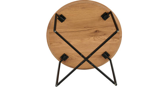 COUCHTISCHSET in Holz, Metall, Holzwerkstoff 80/60/80/60/43/39 cm  - Eichefarben/Schwarz, Design, Holz/Holzwerkstoff (80/60/80/60/43/39cm) - Carryhome