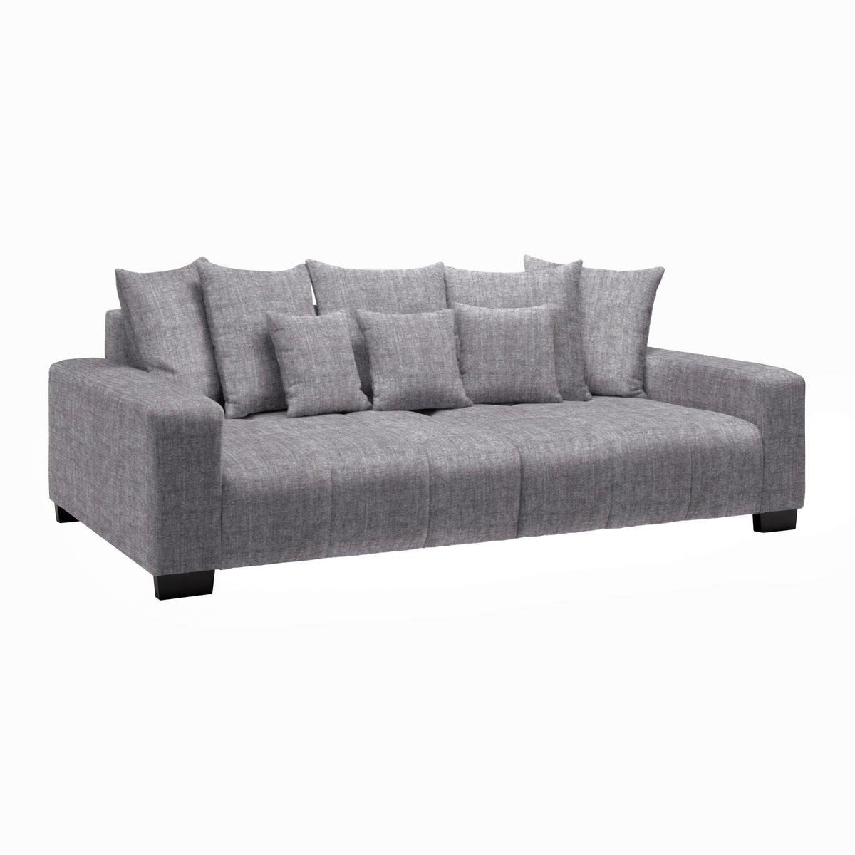 BIG SOFFA i silver  - silver/svart, Modern, trä (246/93/124cm) - MID.YOU