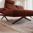 ECKSOFA  in Flachgewebe Rotorange  155/234 cm  - Rotorange/Schwarz, Design, Textil/Metall (155/234cm) - Dieter Knoll