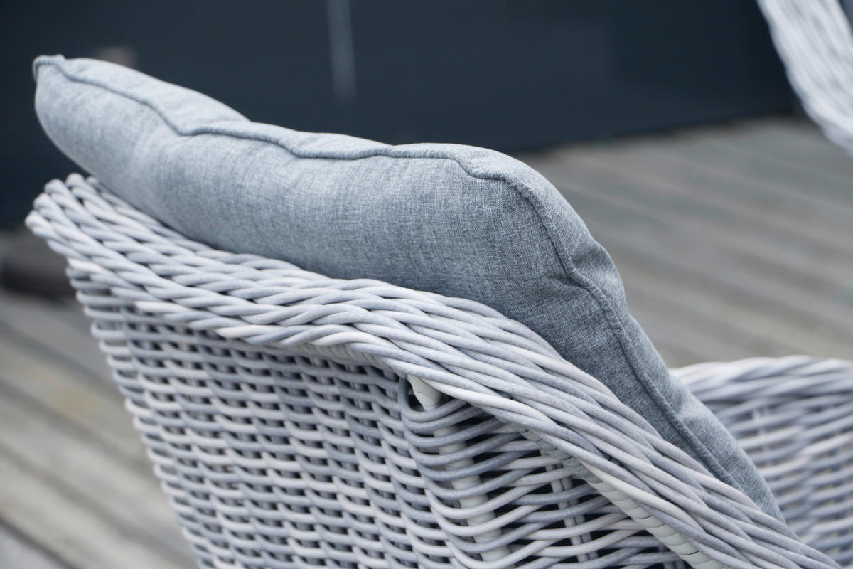 ZAHRADNÍ JÍDELNÍ SET, kov, plast, sklo, textil - světle šedá, Romantický / Rustikální, kov/textil - Ambia Garden