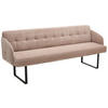 SITZBANK 217/85/69 cm Cord Taupe Metall  - Taupe/Schwarz, Design, Textil/Metall (217/85/69cm) - Musterring