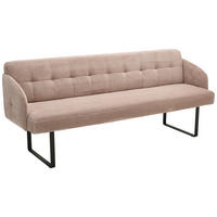 SITZBANK 217/85/69 cm Cord Taupe Metall  - Taupe/Schwarz, Design, Textil/Metall (217/85/69cm) - Musterring