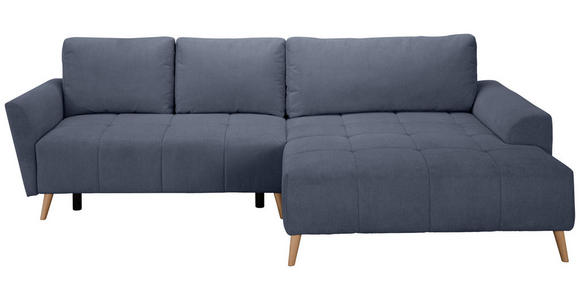 ECKSOFA  in Webstoff Blaugrau  - Buchefarben/Blaugrau, KONVENTIONELL, Holz/Textil (294/169cm) - Carryhome
