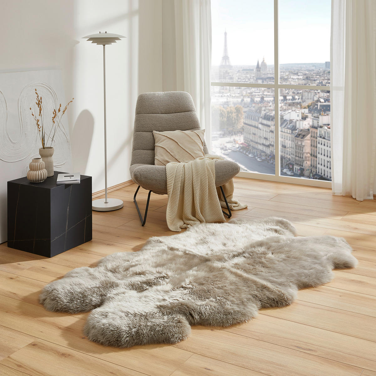 SCHAFFELL 110/180 cm  - Beige, Natur, Fell (110/180cm) - Linea Natura